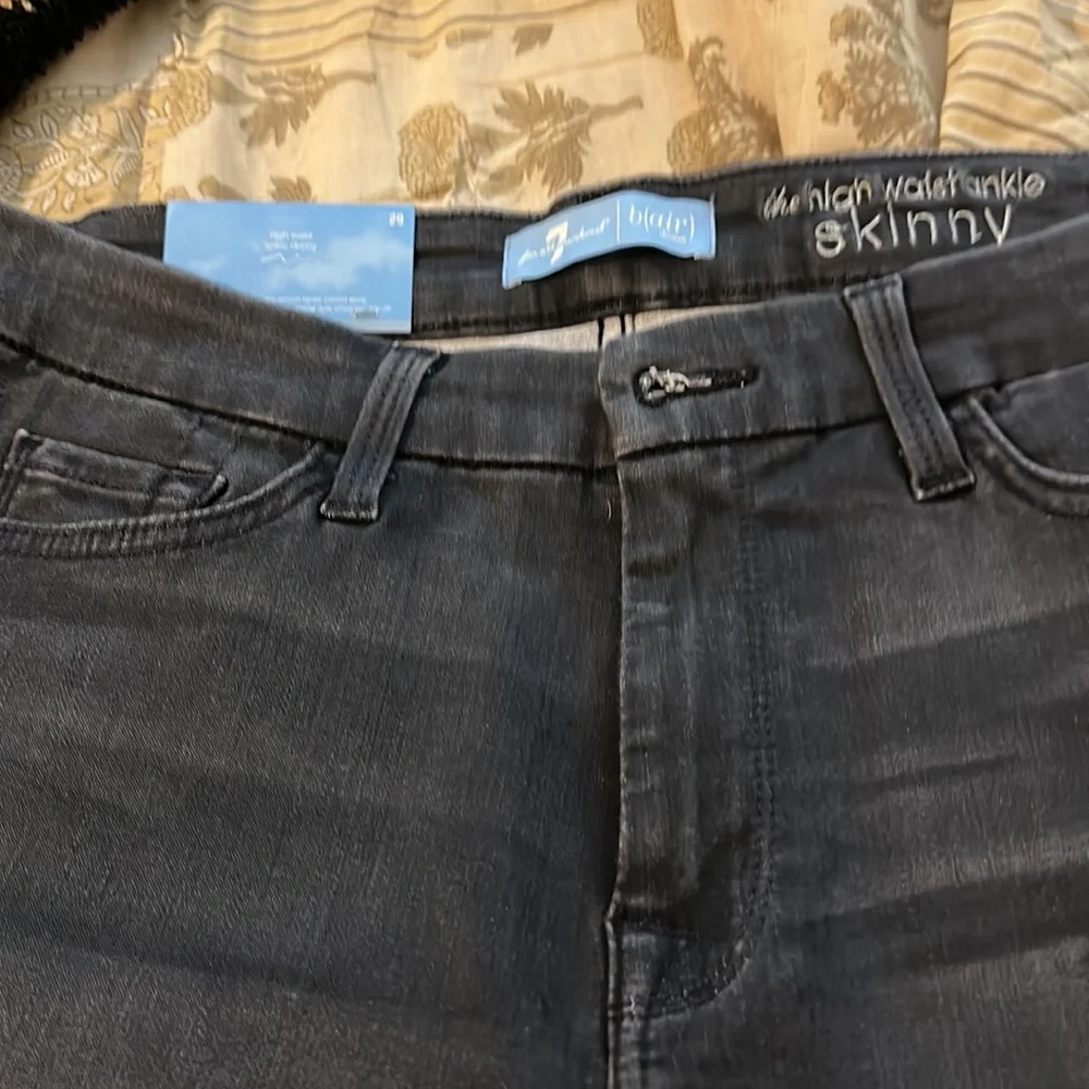 NWT 7 For Mankind high waisted super skinny jeans - Picture 2 of 4